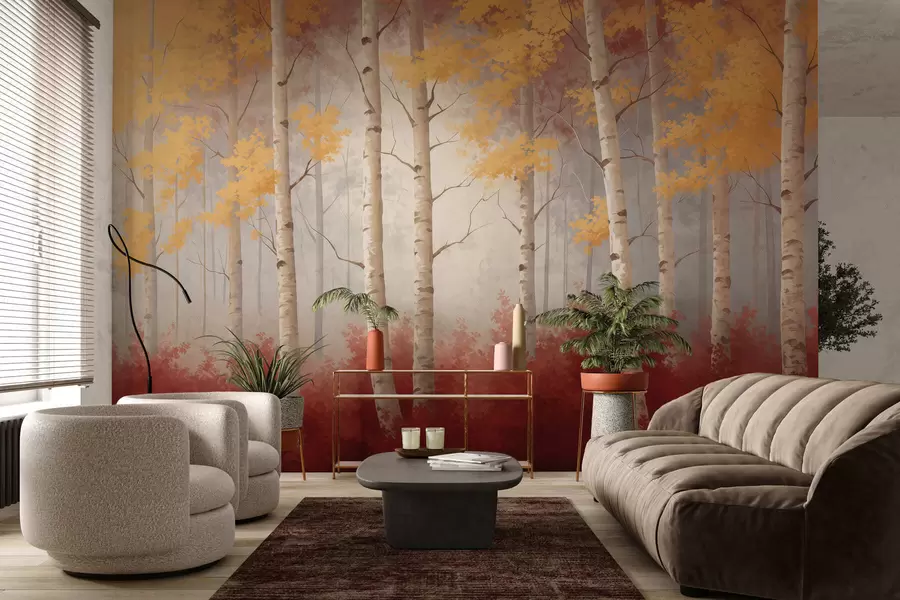 Papier peint L'automne dans la brume w05577