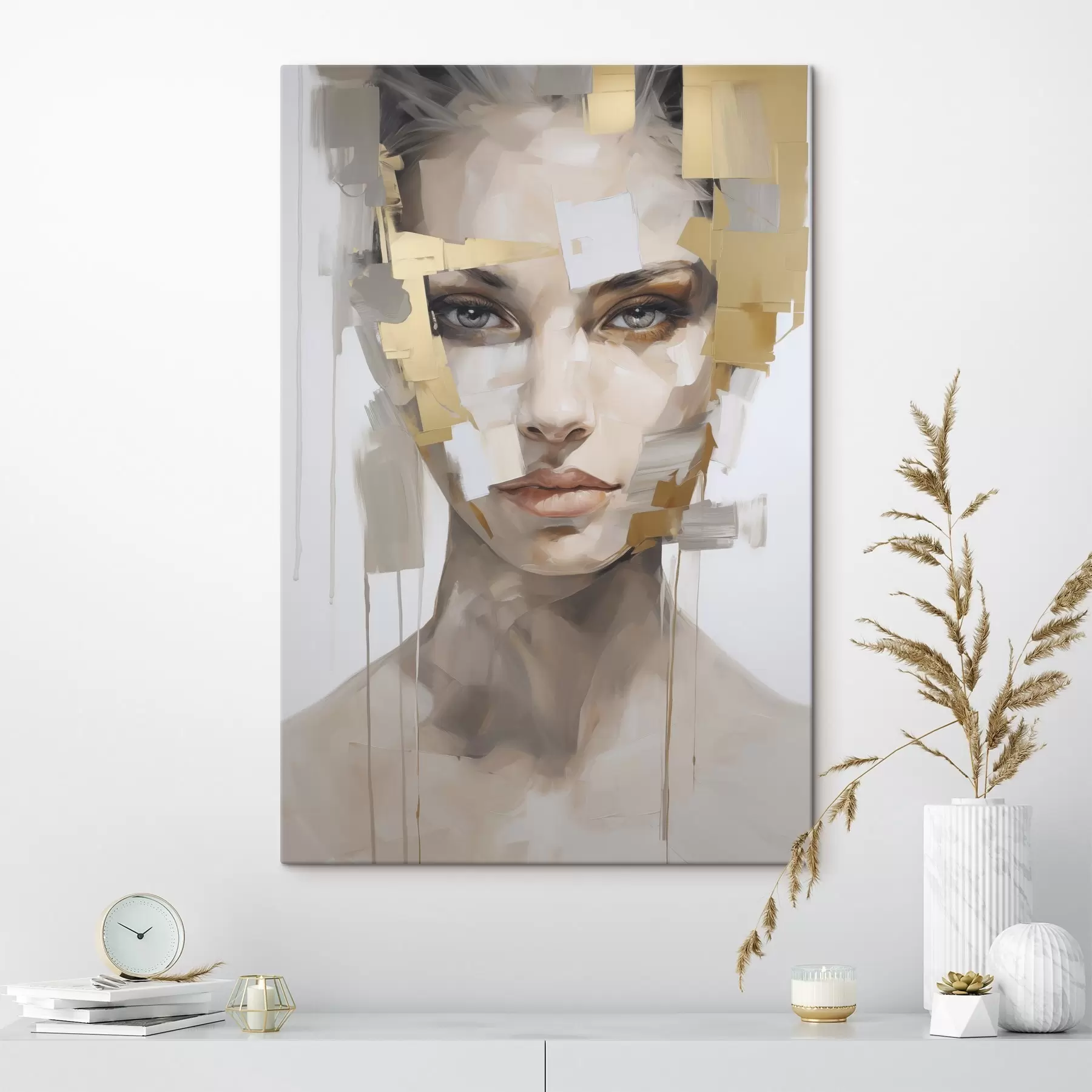Tableau Portrait abstrait moderne s49046