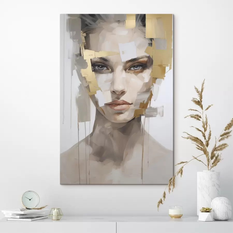 Tableau Portrait abstrait moderne s49046