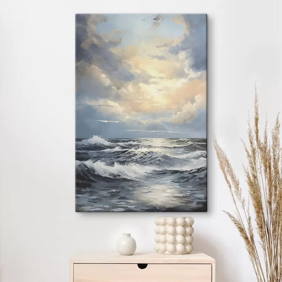 Tableau Ciel du soir au-dessus de la mer s49049