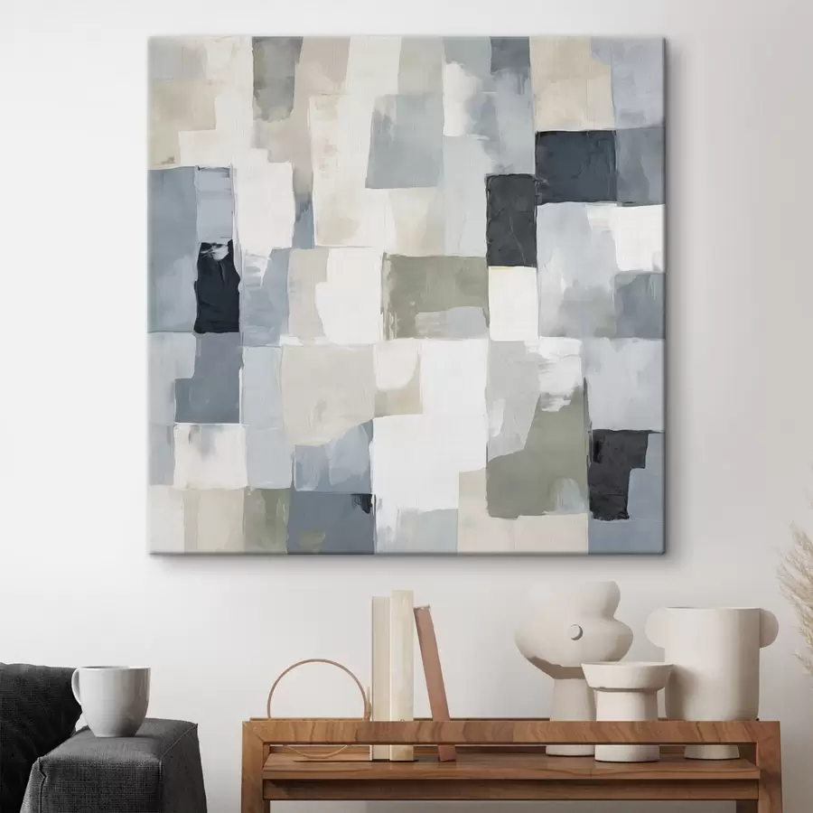 Tableau Composition abstraite imitant la peinture s49051
