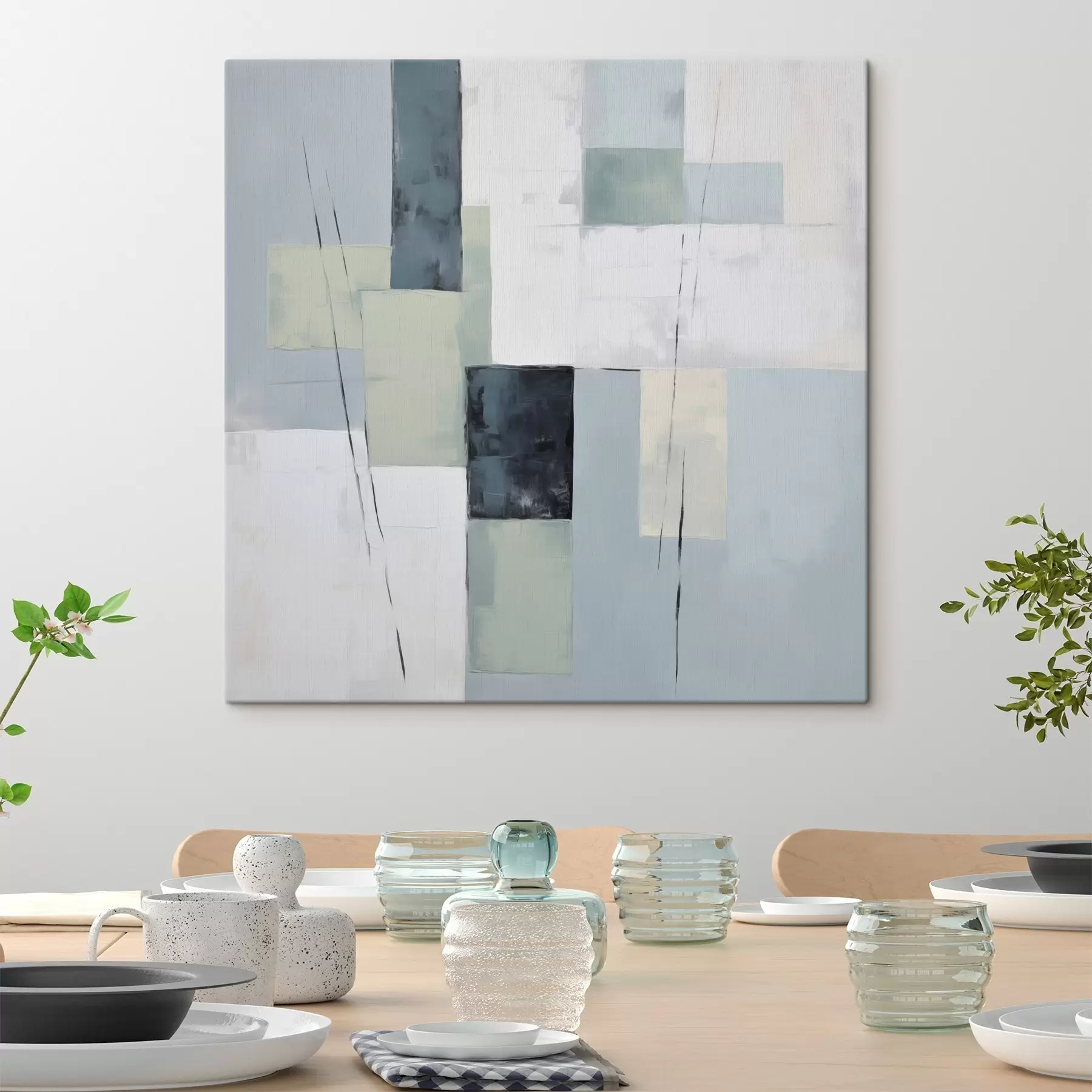 Tableau Abstraction imitation de la peinture s49052