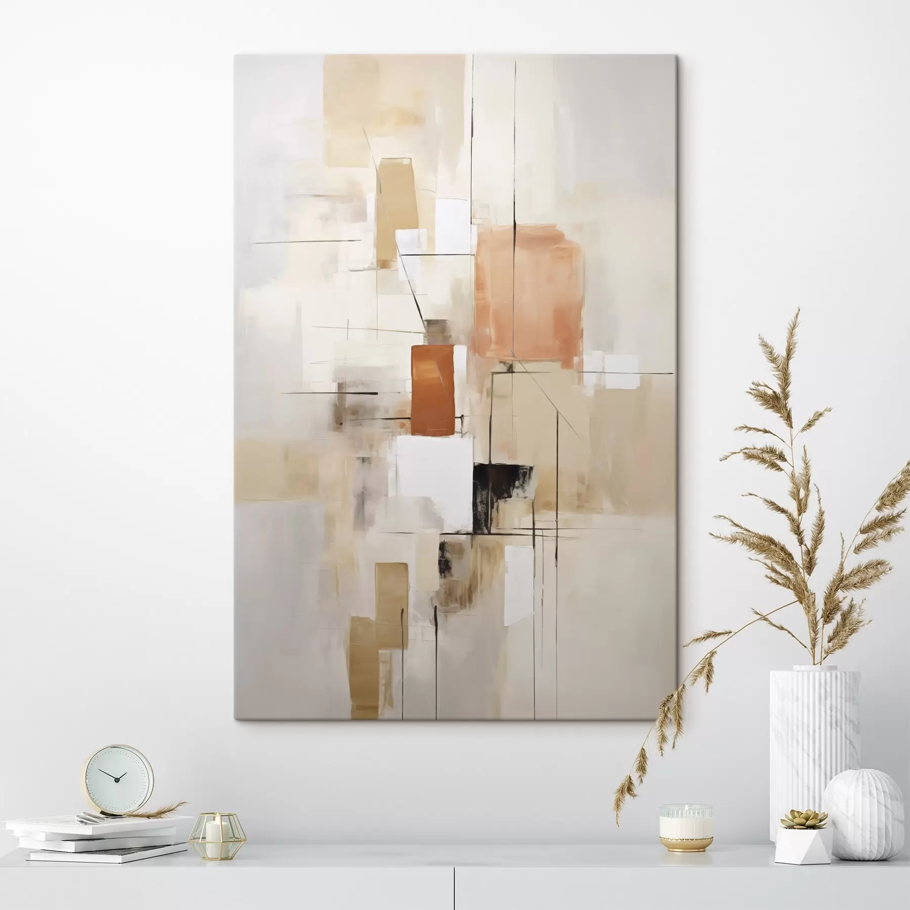 Tableau Abstraction imitation de la peinture s49053