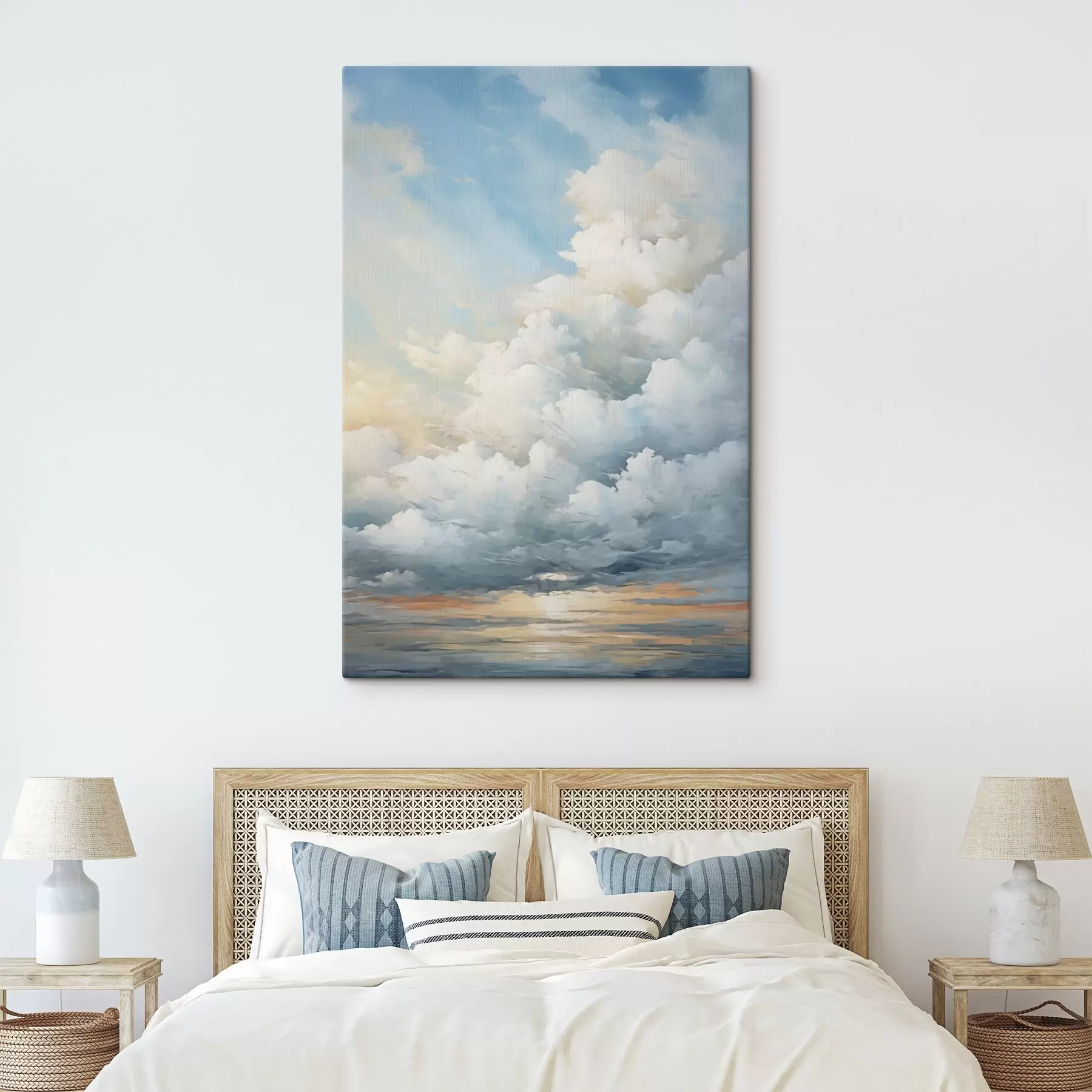 Tableau Nuages dans le ciel imitation peinture s49057