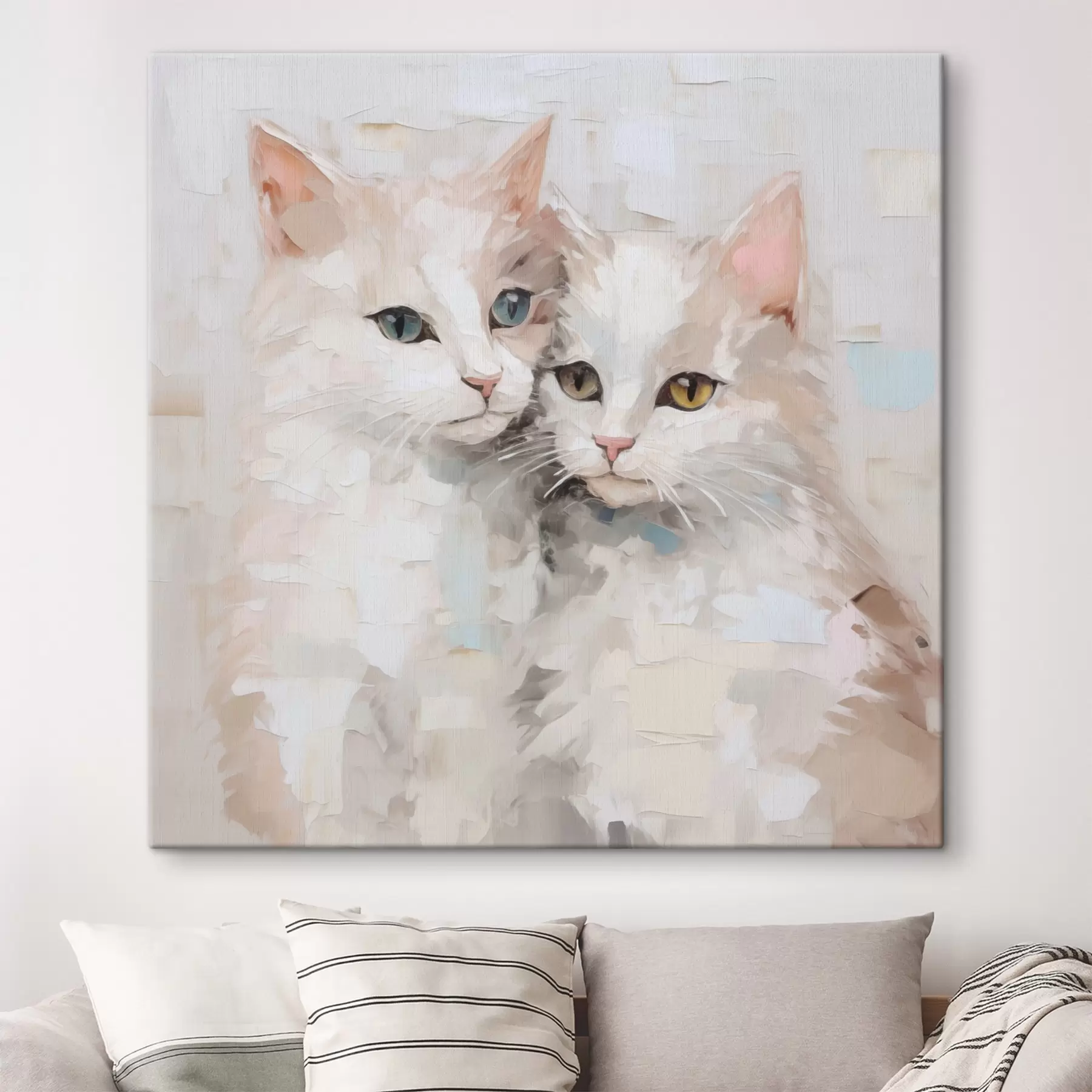 Tableau Peinture imitation chats s49059