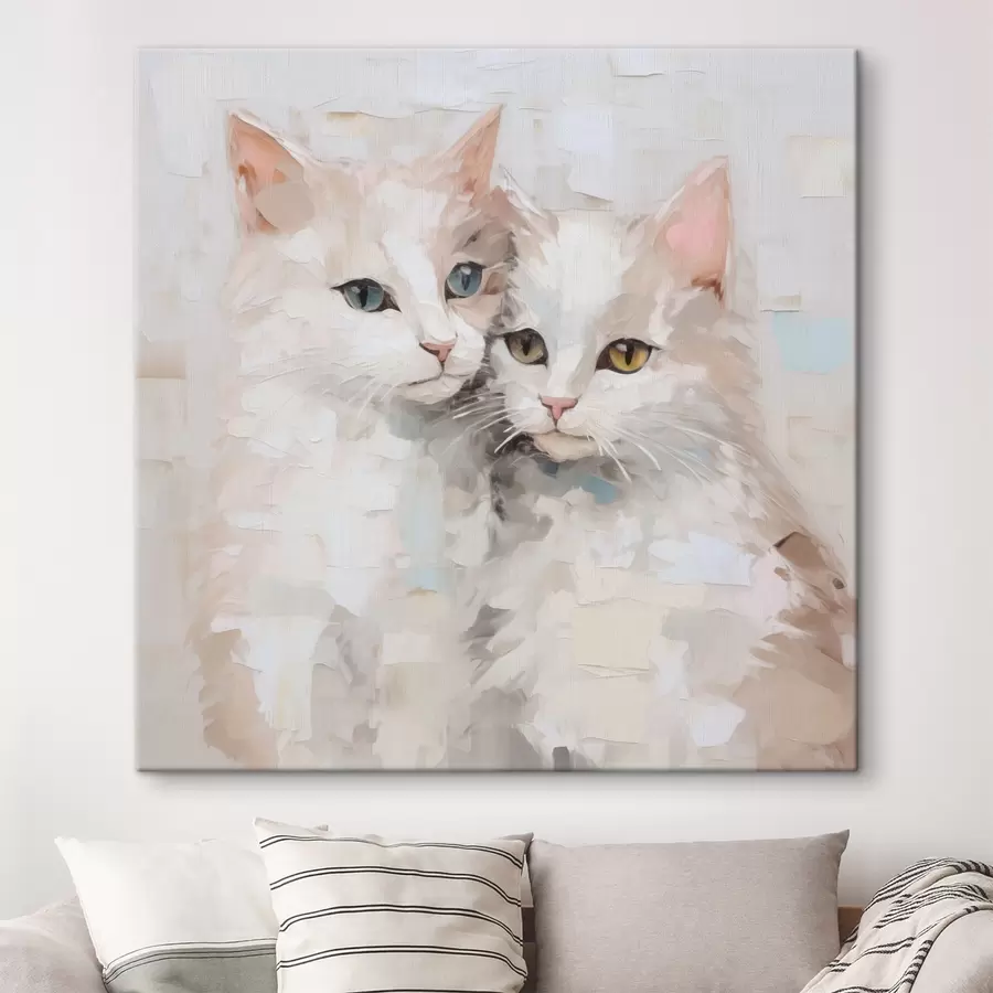 Tableau Peinture imitation chats s49059