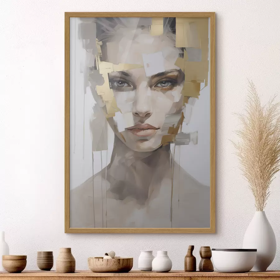 Papier peint Portrait abstrait moderne f49046