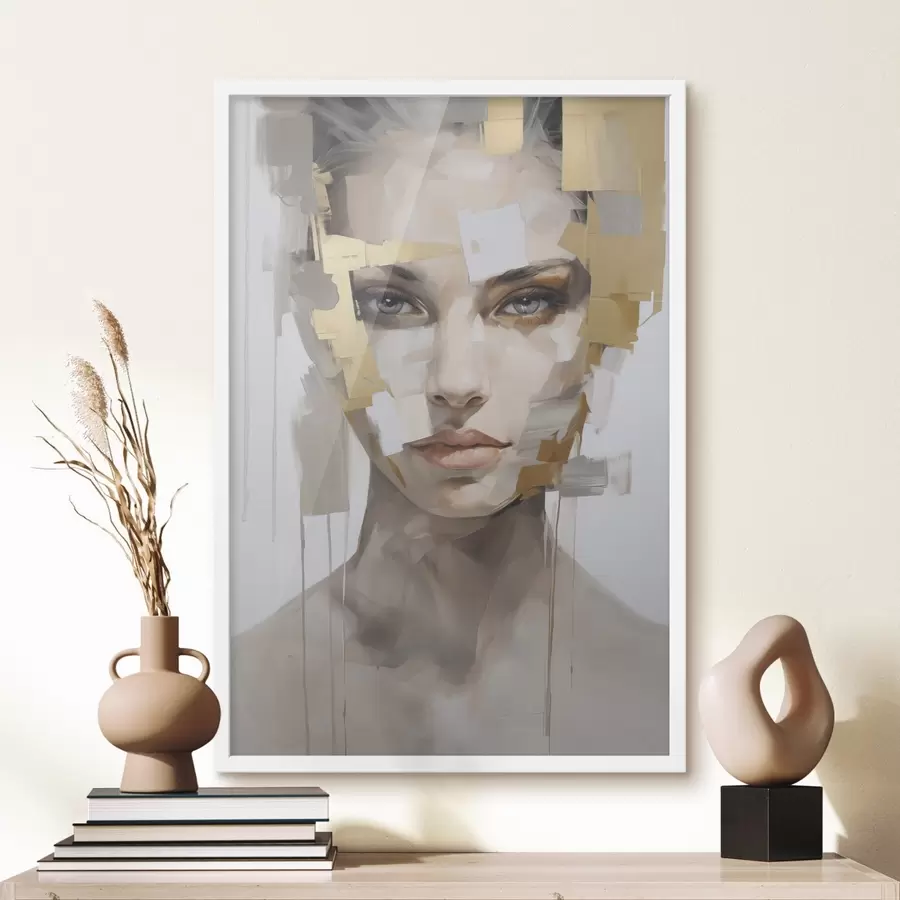 Papier peint Portrait abstrait moderne f49046