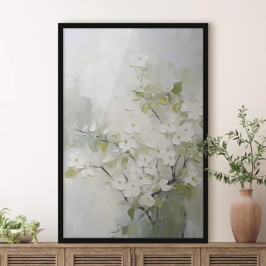Papier peint Fleurs abstraites imitation de peinture f49048