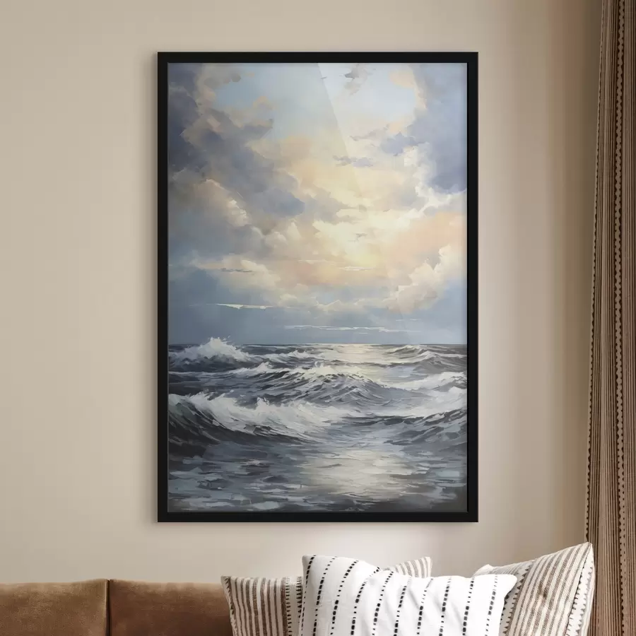 Papier peint Ciel du soir au-dessus de la mer f49049