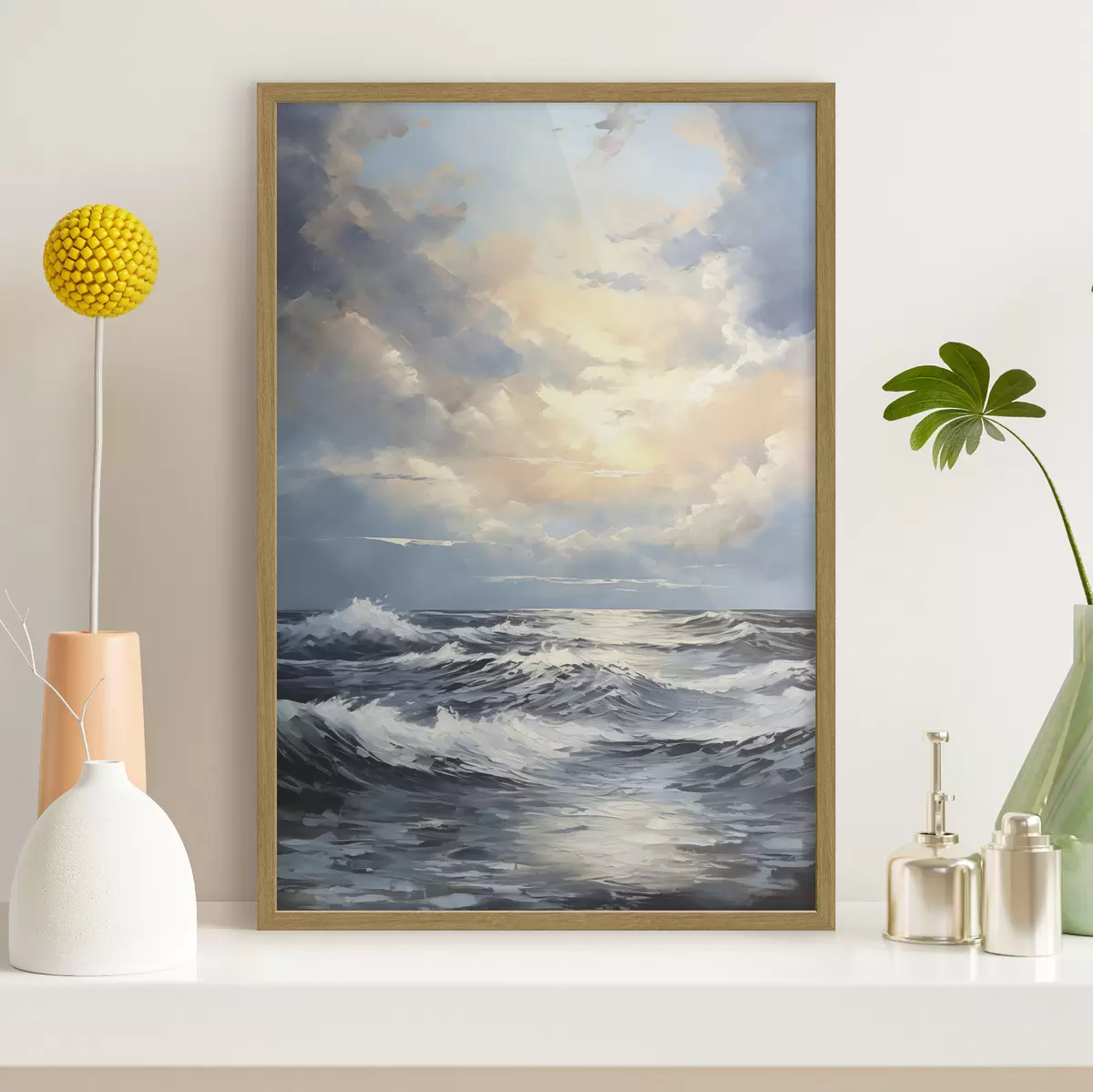 Poster Ciel du soir au-dessus de la mer f49049