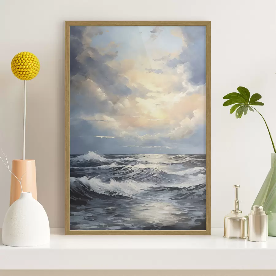 Papier peint Ciel du soir au-dessus de la mer f49049