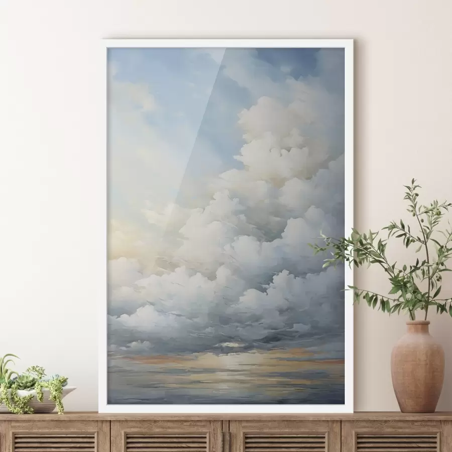 Papier peint Nuages dans le ciel imitation peinture f49057