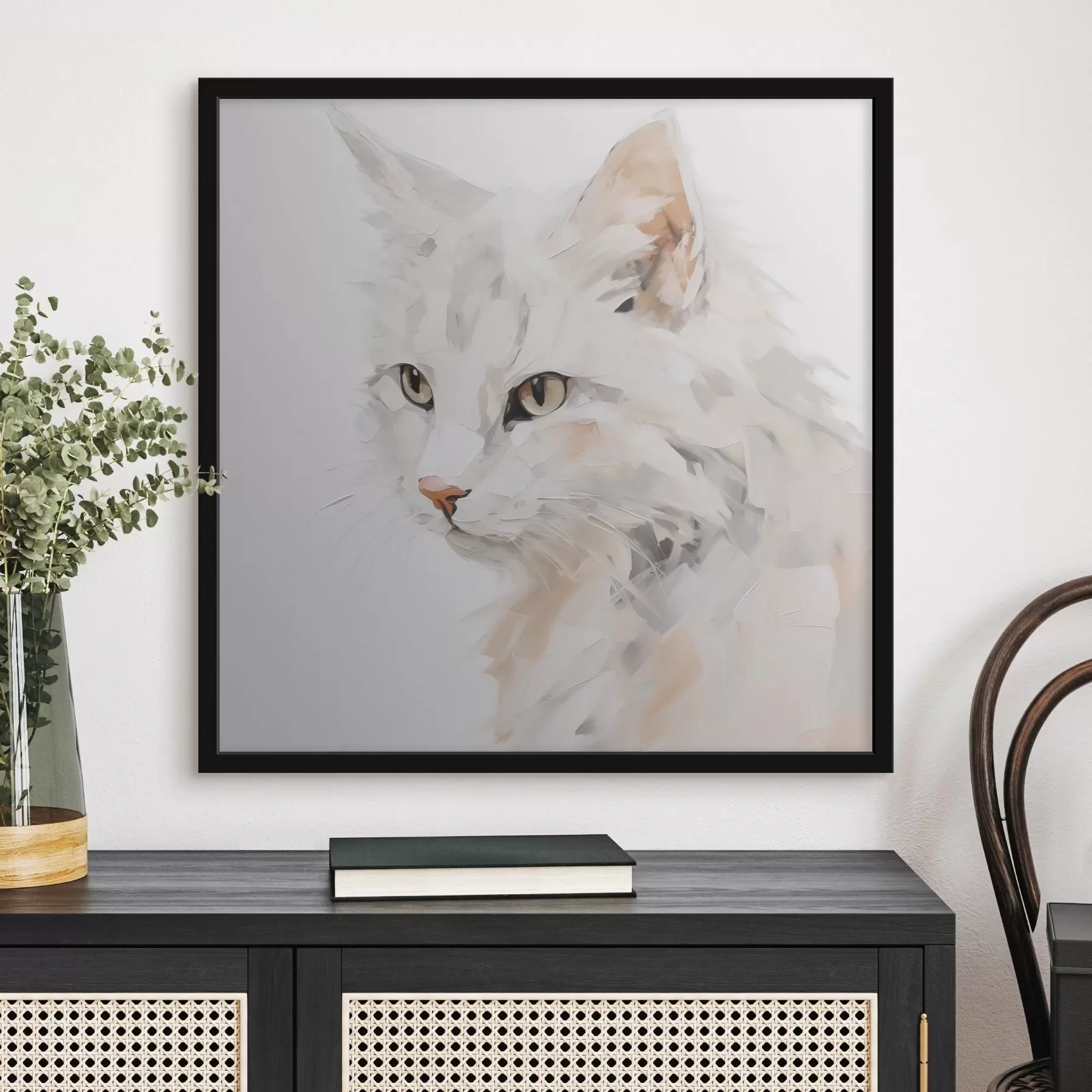 Papier peint Peinture imitant un chat f49060