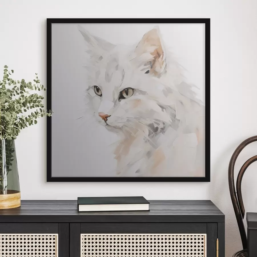 Papier peint Peinture imitant un chat f49060