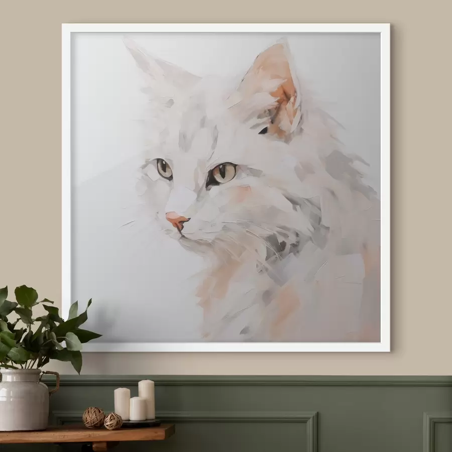Papier peint Peinture imitant un chat f49060
