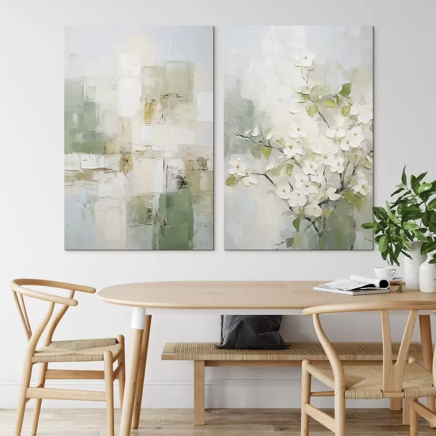 Tableau Fleurs abstraites imitation de peinture m30437