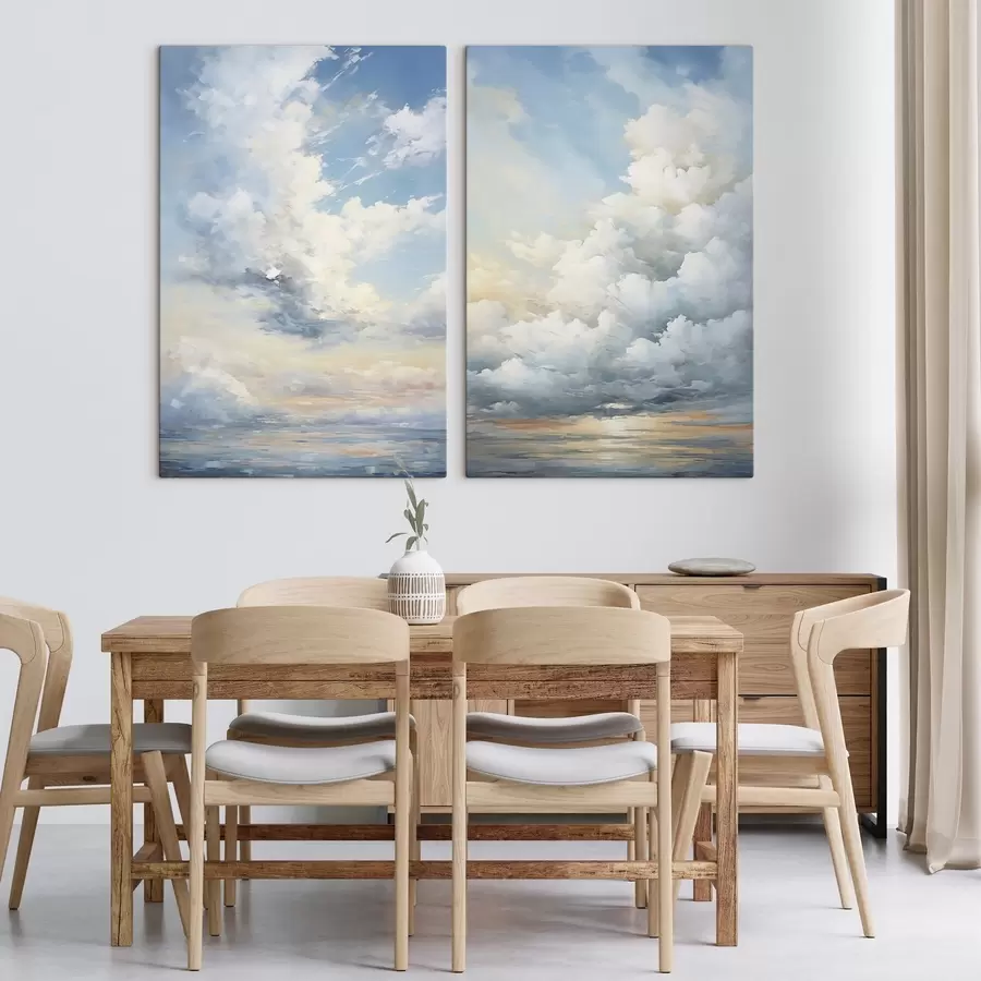 Tableau Nuages dans le ciel imitation peinture m30442