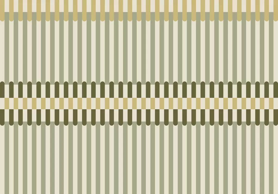 Papier peint Motif rayé dans des tons verts et sable w05150