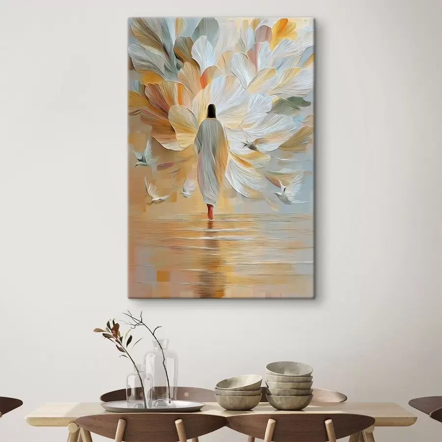 Tableau Jésus sur l'eau s49084