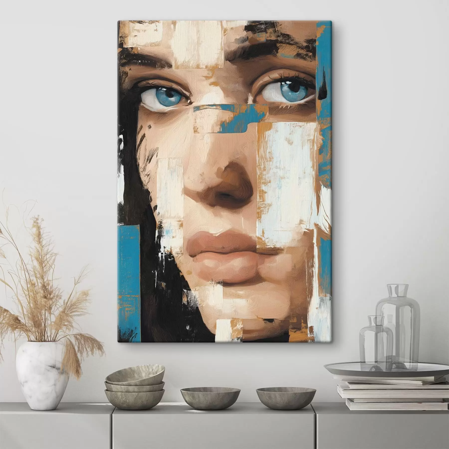 Tableau Portrait abstrait de femme s49098