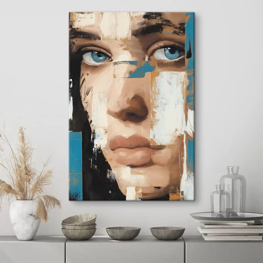 Tableau Portrait abstrait de femme s49098