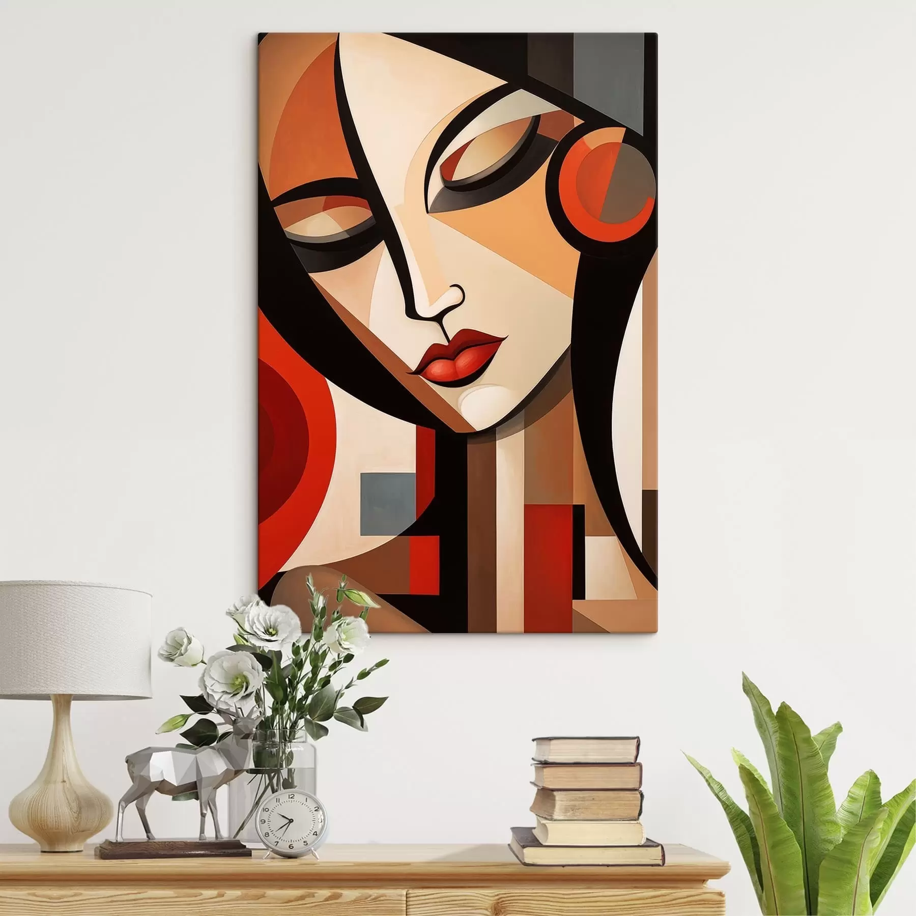 Tableau Portrait abstrait de femme s49099