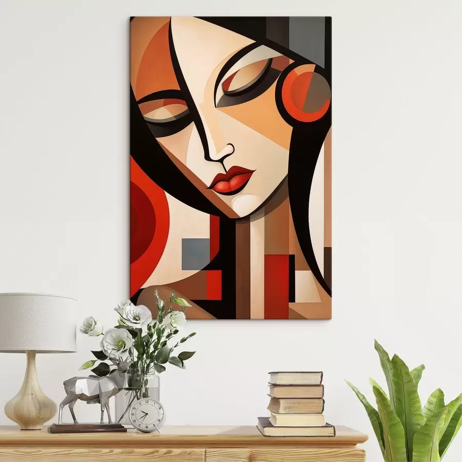 Tableau Portrait abstrait de femme s49099