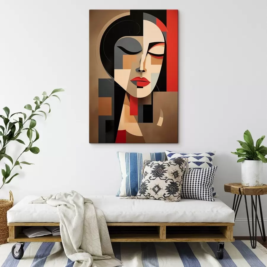 Tableau Portrait abstrait de femme s49100