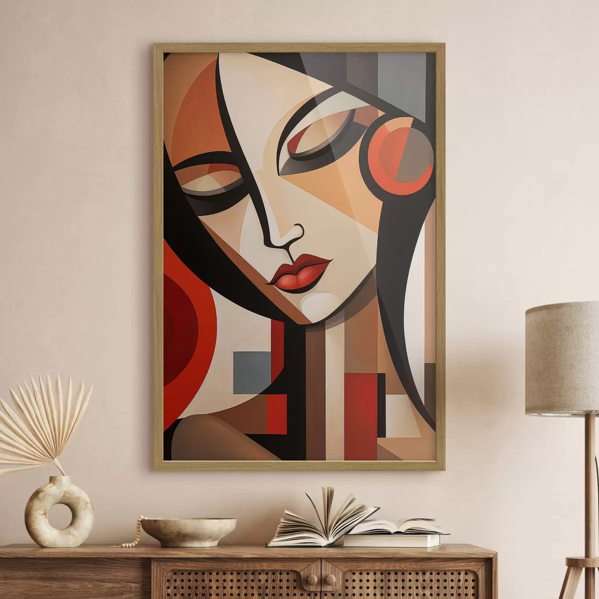 Poster Portrait abstrait de femme f49099