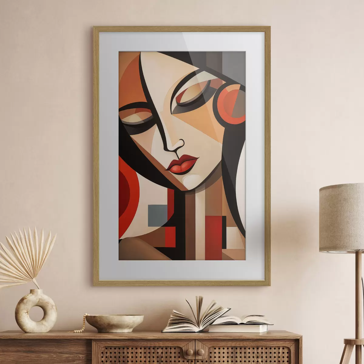 Poster Portrait abstrait de femme f49099