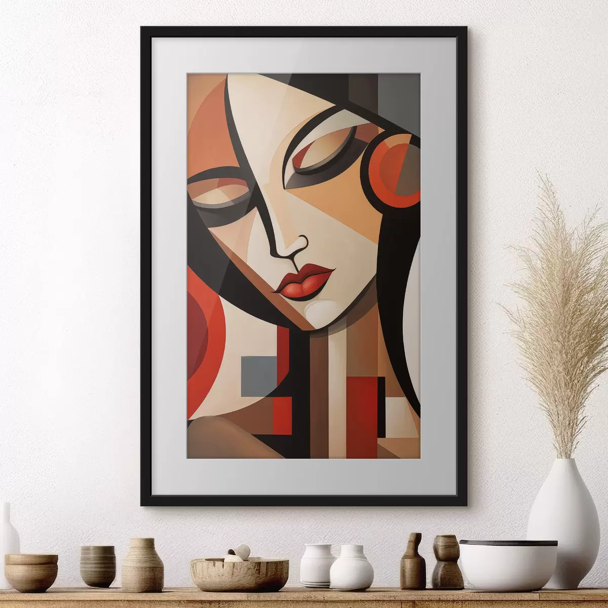 Poster Portrait abstrait de femme f49099
