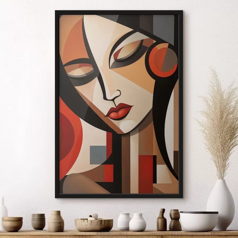 Papier peint Portrait abstrait de femme f49099