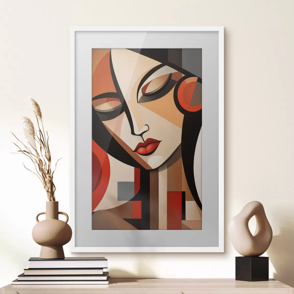 Poster Portrait abstrait de femme f49099