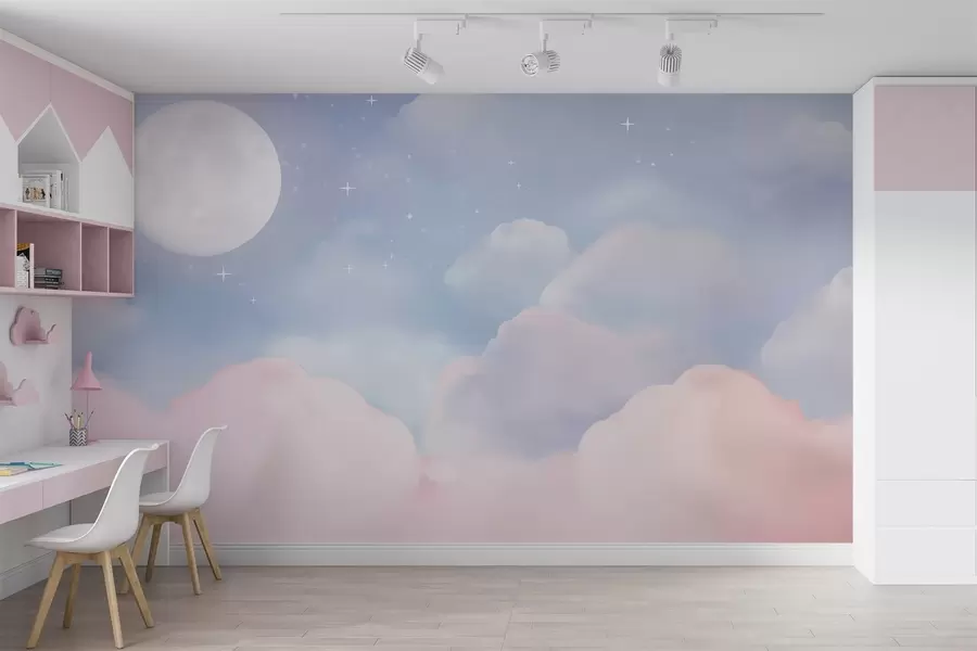 Papier peint La lune dans le ciel w05595
