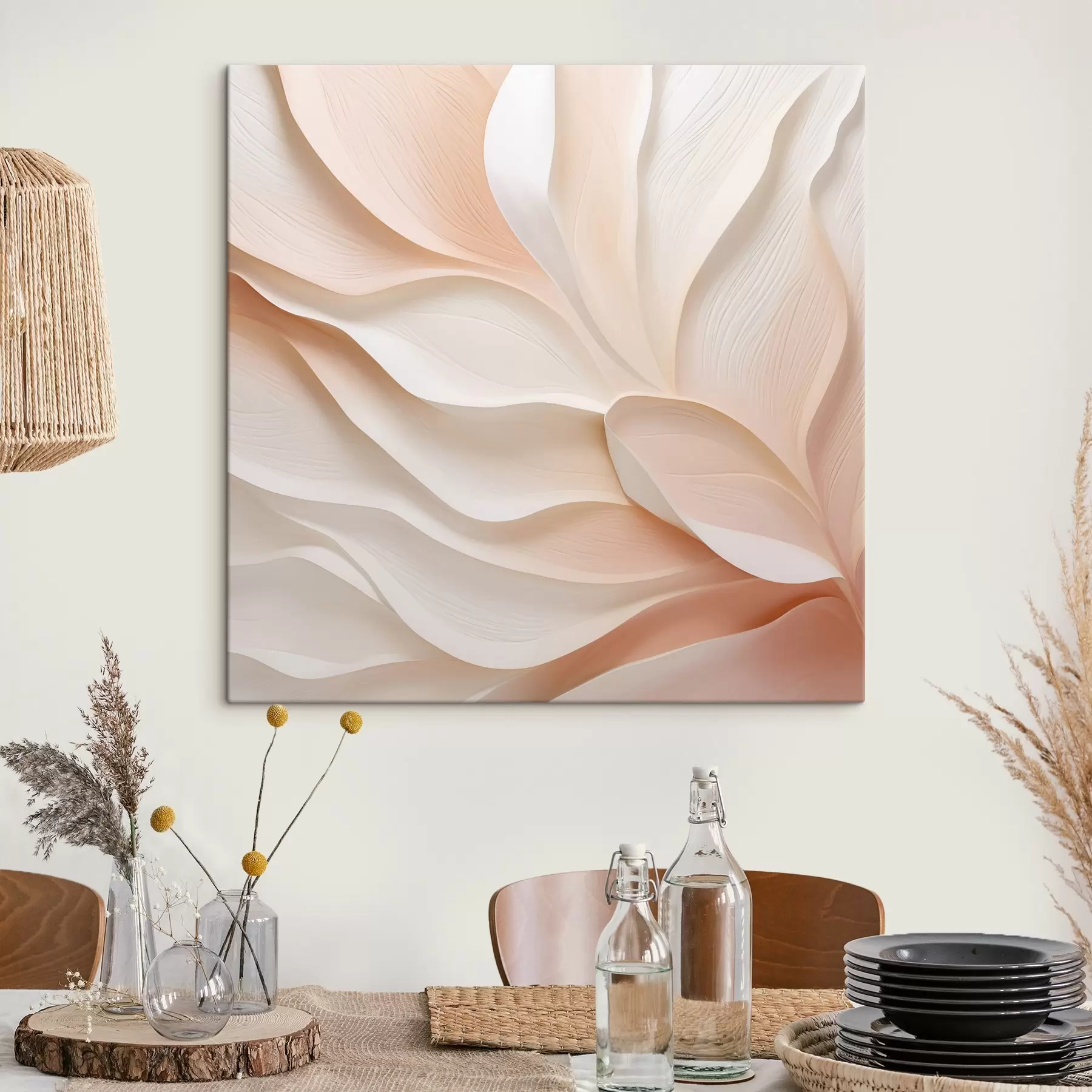 Tableau Abstraction avec imitation de coups de pinceau en relief s49061