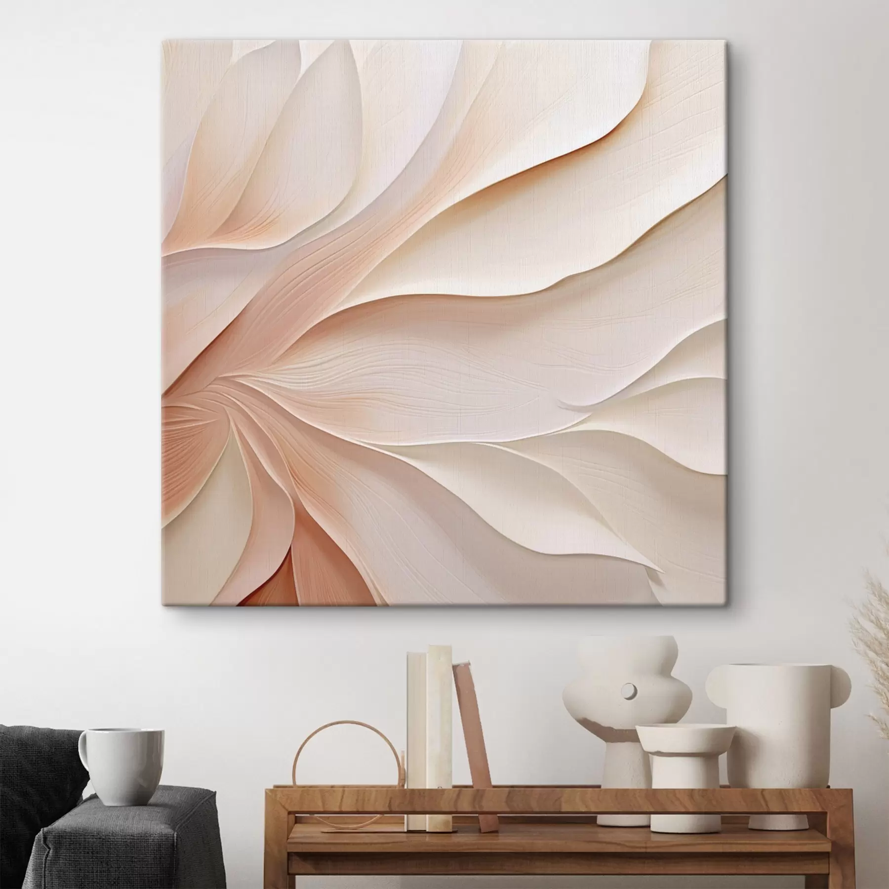 Tableau Abstraction avec imitation de coups de pinceau en relief s49062