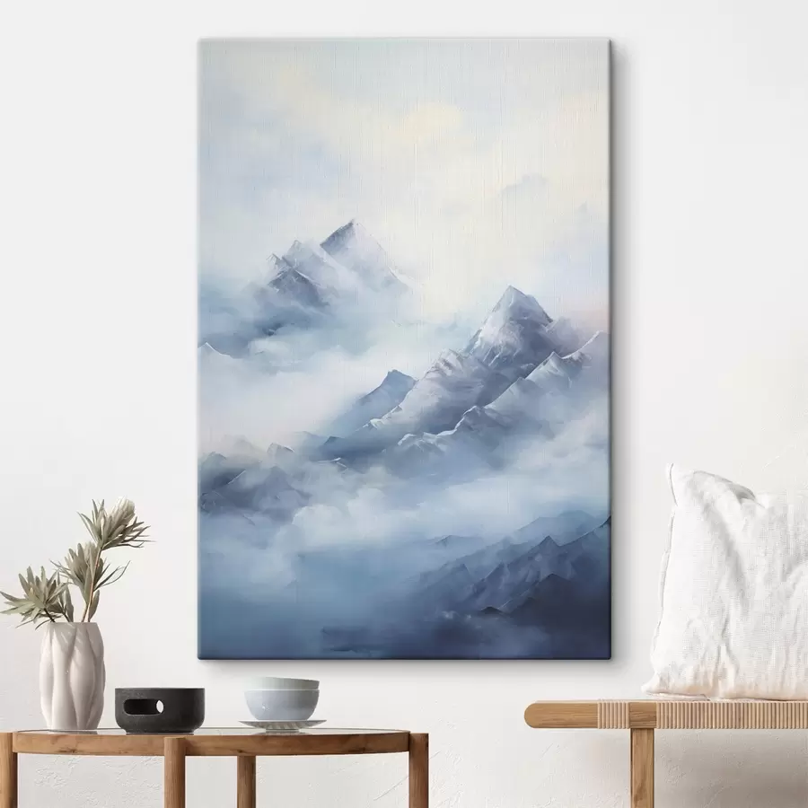 Tableau Paysage de montagne imitation peinture s49069