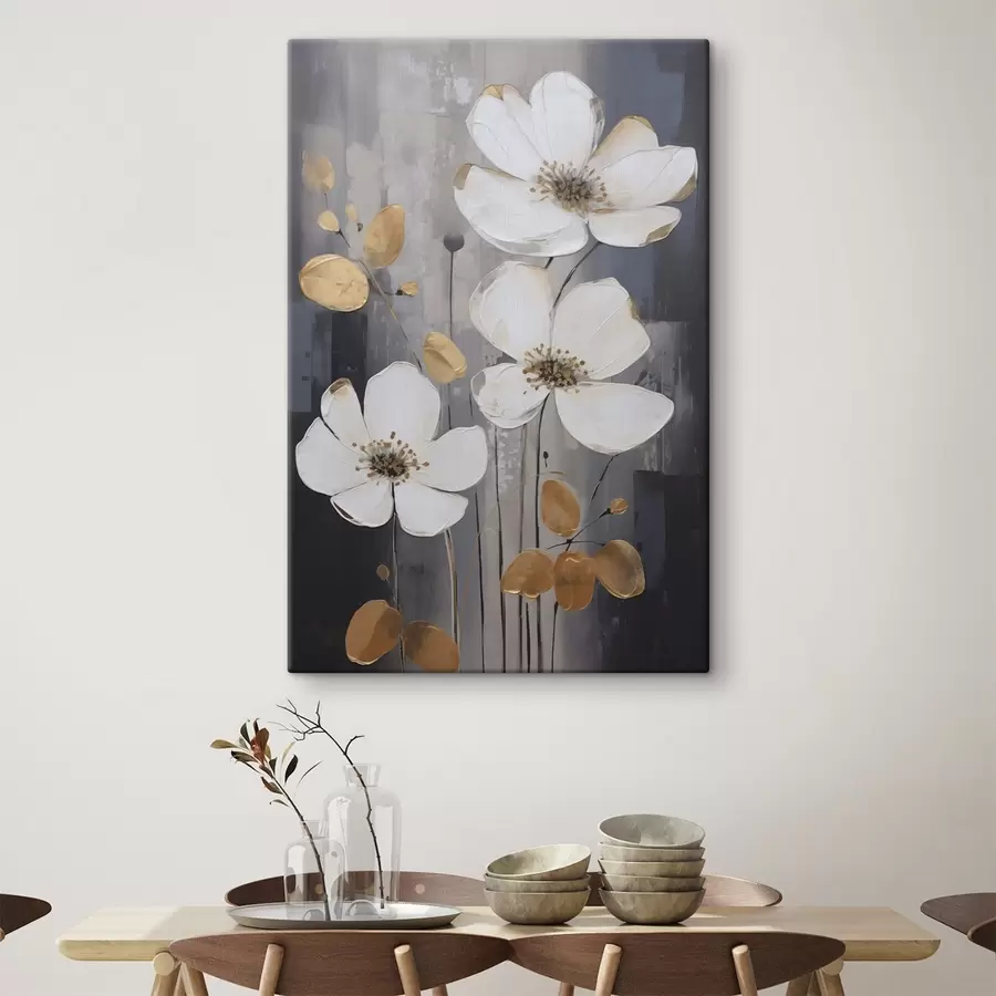 Tableau Abstraction florale inspirée de la peinture s49077