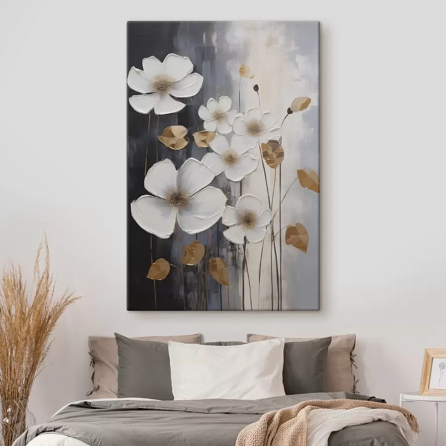 Tableau Abstraction florale inspirée de la peinture s49078
