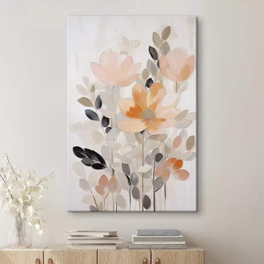Tableau Abstraction végétale imitant la peinture s49079