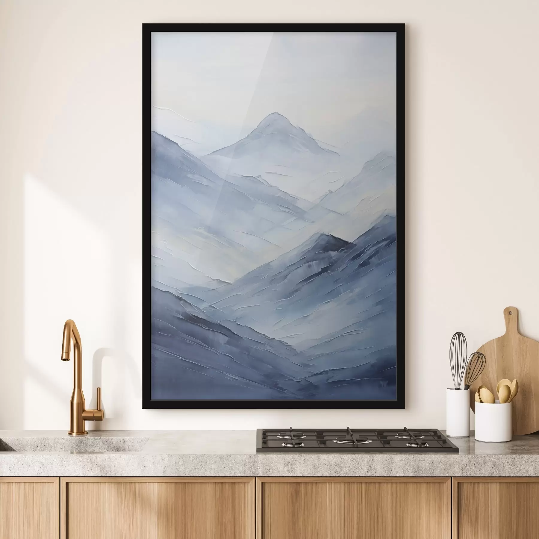 Papier peint Peinture d'imitation de montagnes f49070