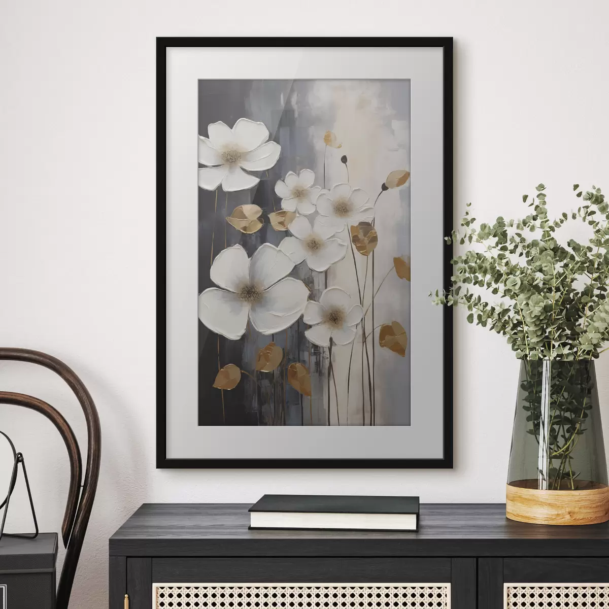 Poster Abstraction florale inspirée de la peinture f49078