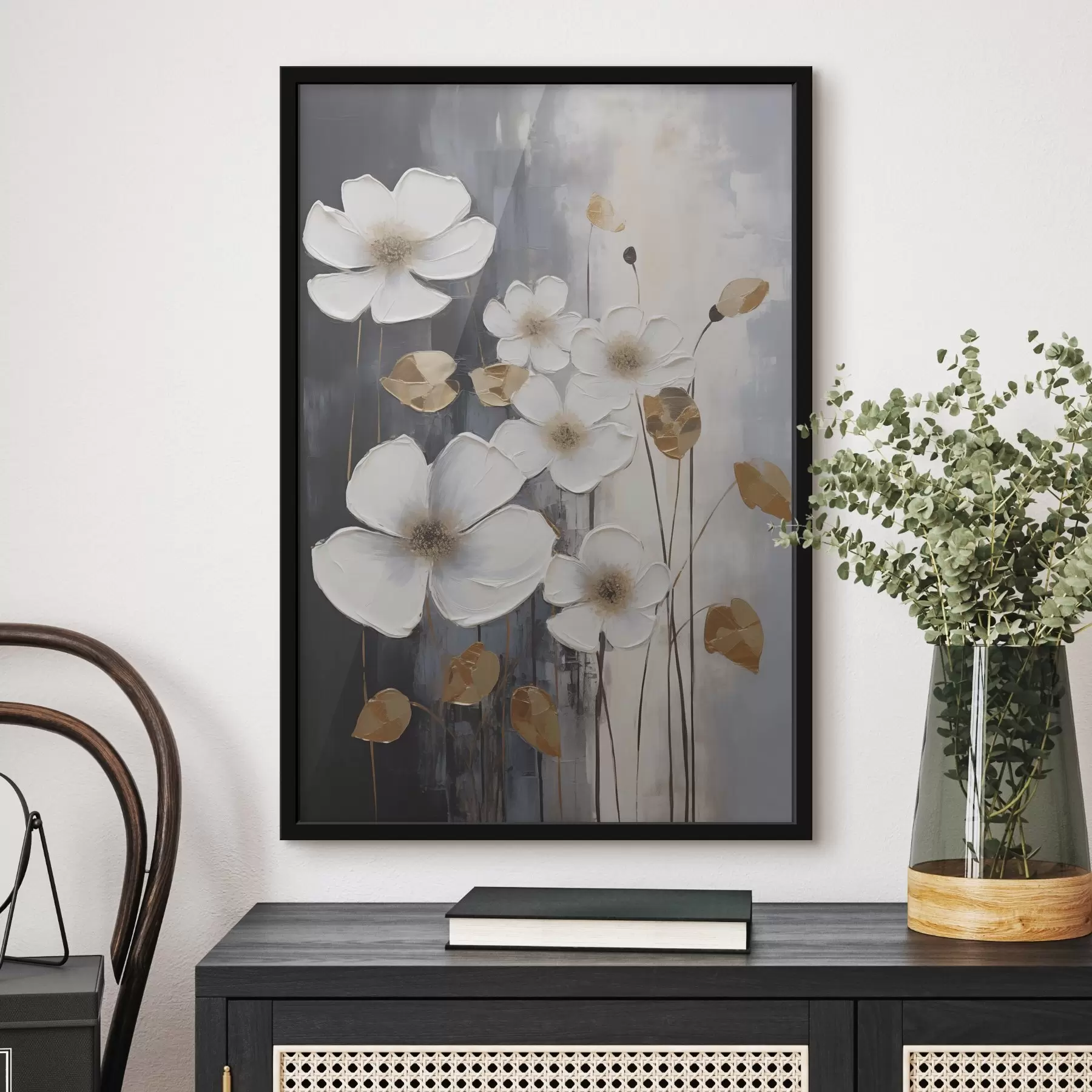 Papier peint Abstraction florale inspirée de la peinture f49078