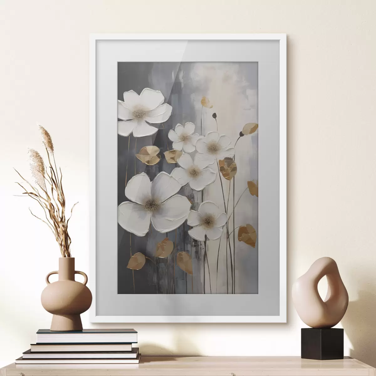 Poster Abstraction florale inspirée de la peinture f49078