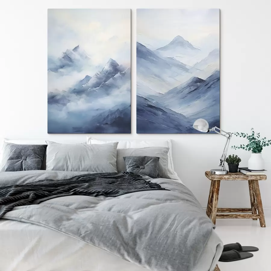 Papier peint Paysage de montagne imitation peinture m30448
