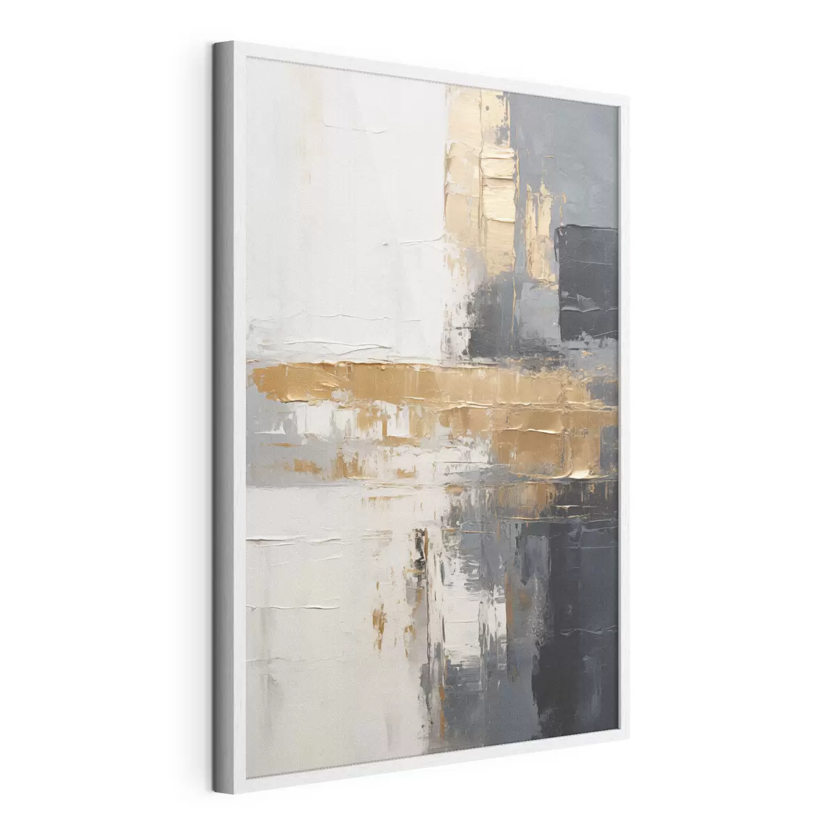 Poster Abstraction texturée avec des blocs sombres f49195