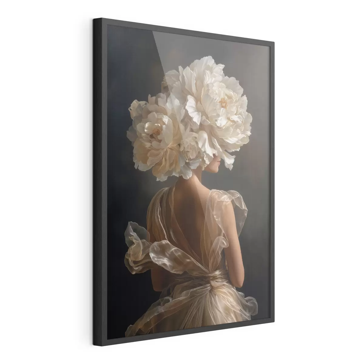 Poster Couronne de fleurs crème f49202