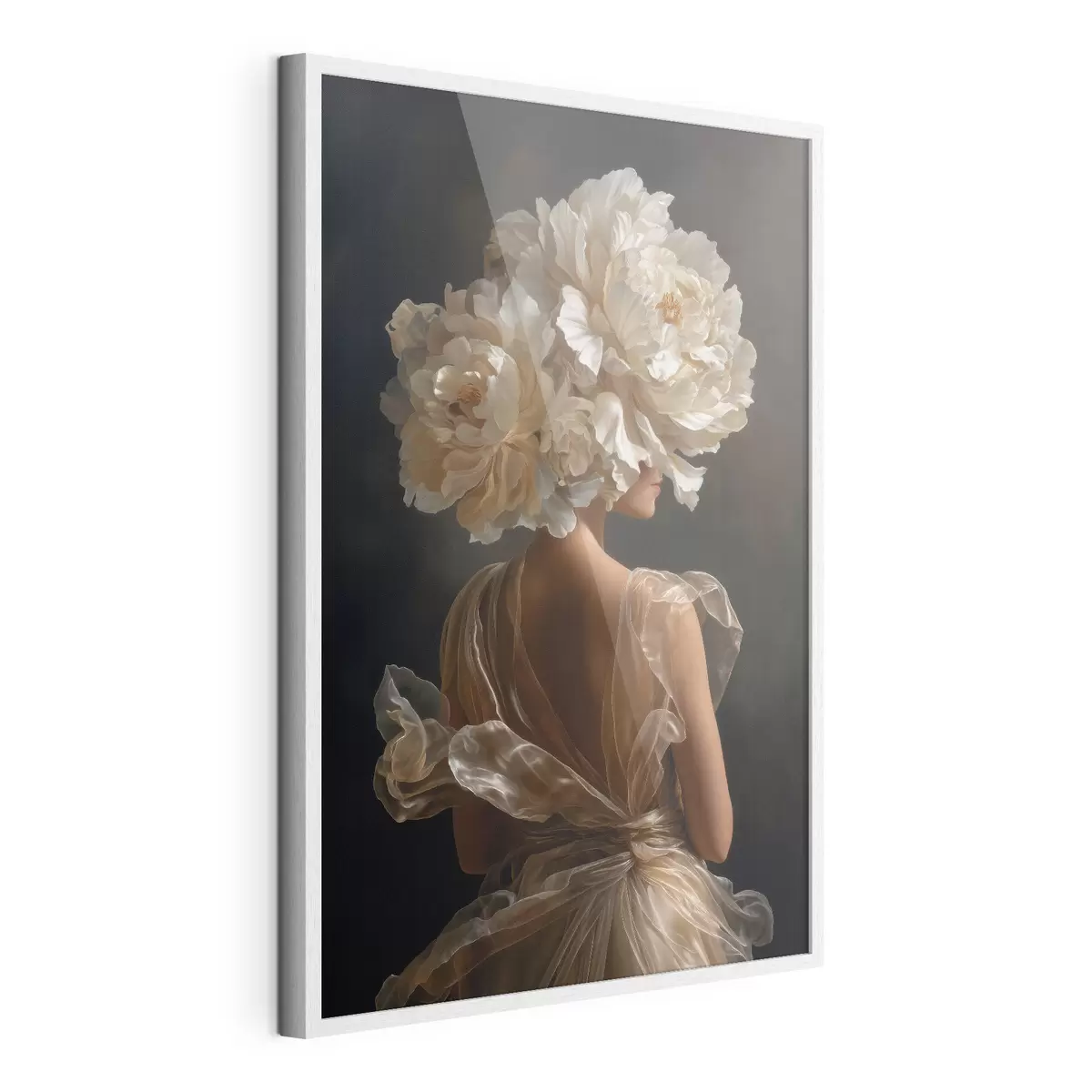 Poster Couronne de fleurs crème f49202