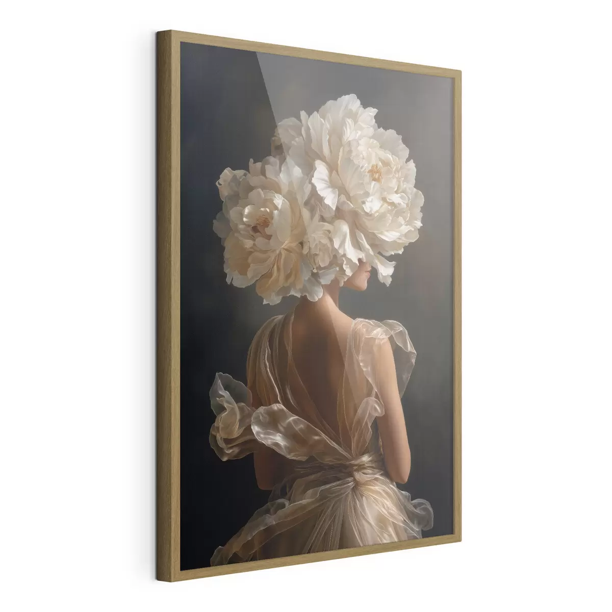 Poster Couronne de fleurs crème f49202
